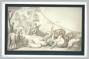 Orphée Charme Les Animaux — Charles Le Brun