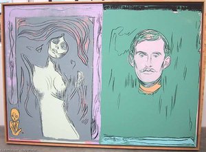 Madonna Y Autorretrato Con Brazo De Esqueleto (traso De Munch) — Andy Warhol