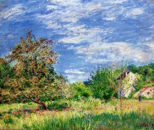 Orchard In Spring — Alfrēd Sislē, Impressionism