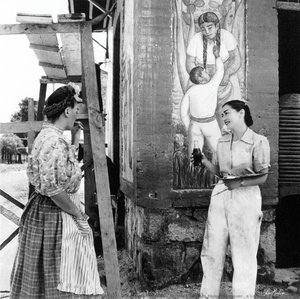 Frida Kahlo and her student Mar�_a de los Angeles Ramos, Pulquer�_a La Rosita
