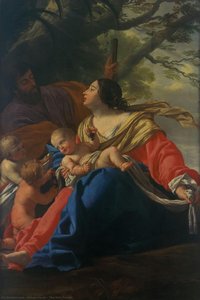 The Holy Family — Simón Vouet, Baroque Painting