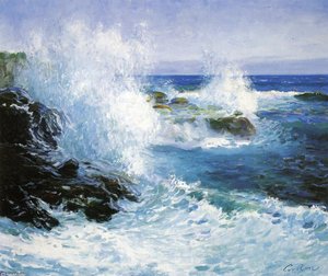 The Sea View Of Cliffs — Guy Orlando Rose