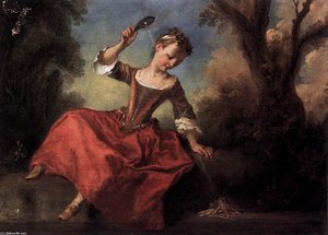 The Burning Glass — Nicolas Lancret, Rococo