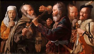 Die Schlägerei Der Bettler — Georges De La Tour