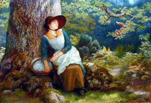 Asleep In The Woods — Arthur Hughes, Romanticism