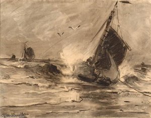 Flatbottom Boat In The Surf