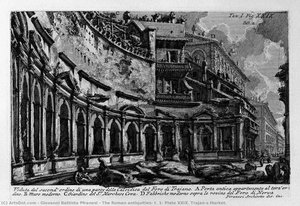 The Roman Antiquities, T. 1, Plate Xxix. Trajan`s Market. — Giovanni Battista Piranesi, Baroque