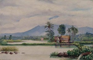 Chi Panas, Java — Marianne North, Academic Landscape Painting
