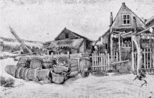 The Fish Drying Barn At Scheveningen — Vincent Willem Van Gogh, Early Expressionism