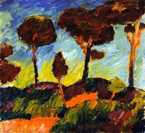 Árboles De Pino Tormentosos En Prerow — Alexej Von Jawlensky