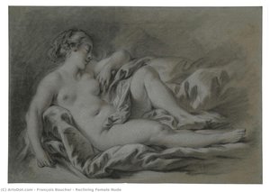 Reclining Female Nude — François Boucher, Neoclassicism