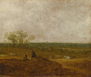 Figures And Cattle In A Landscape — Jan Josefsz Van Goyen