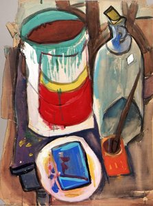 Still Life Artist's Materials — William H. Johnson