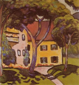 Staudacher's House At Tegernsee — August Macke, German Expressionism