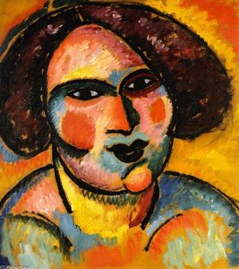 Head Of A Woman — Алексеј Фон Јављенски, Expressionism