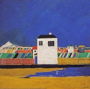 Landscape With White House — Kazimir Malevich