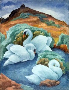 Swans At Abbotsbury, Dorset — Elsie Barling