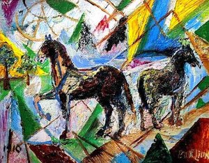 Horses — David Davidovich Burliuk