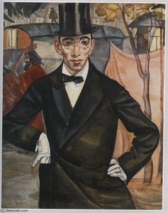 Portrait Of Photographer M.a. Scherling — Boris Dmitrievich Grigoriev