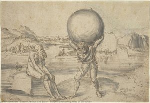 Hercules Relieving Atlas Of The Globe — Lucas Cranach The Elder