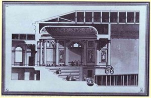 Design Of The Hermitage Theater In St. Petersburg (section) — Giacomo Quarenghi, Neo Classicism