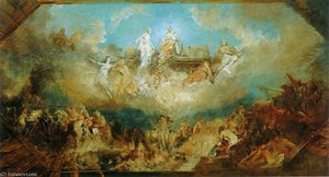 Die Versenkung Des Nibelungenhortes In Den Rhein — Hans Makart