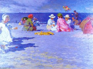 The Balloon Vender — Edward Henry Potthast, Impressionism
