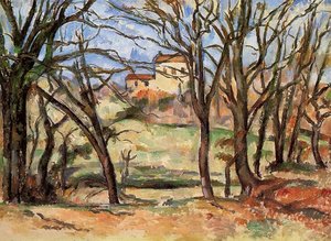 House Behind Trees On The Road To Tholonet — Paul Cézanne, Post-impressionism