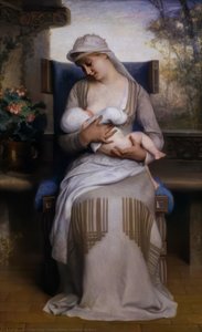 Young Mother Feeding Her Baby — Emile Levy