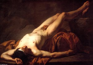 Male Nude Known As Hector — Jacques-louis David