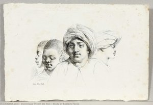 Study Of Eastern Faces — Dominique Vivant De Non