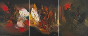 Composition (triptych) — Chu Teh-chun