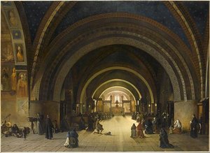 INTERIEUR DE LA BASILIQUE BASSE DE SAINT FRANCOIS A ASSISE