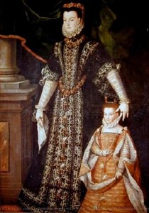 Portrait Of Diane D'andouins And Her Daughter — Sofonisba Anguissola