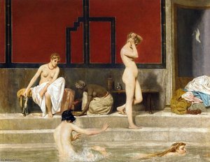 Elegant Ladies At The Baths