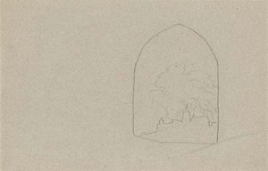 Cursory Sketch Of Paris Burning For ''saint Genevieve'' — Nicholas Roerich