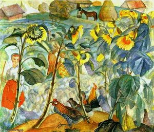 Sunflowers — Boris Dmitrievich Grigoriev