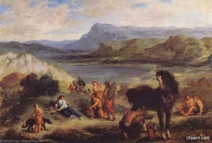 Ovid Unter Den Skythen — Eugène Delacroix
