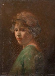 Girl's Head (green Dress) — Robert Lillie