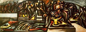 Untitled (composition With Ritual Scene) — Paul Jackson Pollock