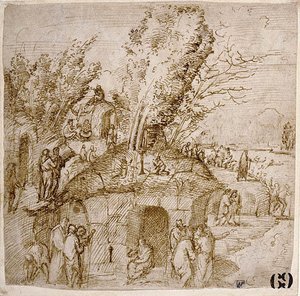 A Thebaid. Monks And Hermits In A Landscape — Lorenzo Costa (the Elder)