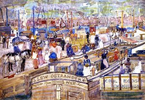 A Dock Scene — Maurice Brazil Prendergast