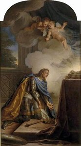 Louis XV in the Guise of Saint Louis Receiving the Crown of Thorns