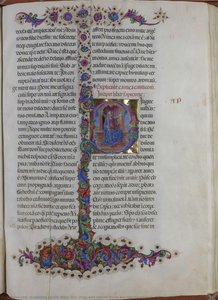 Page With Central Frieze And Figured Initial D — Guglielmo Giraldi Magri Del