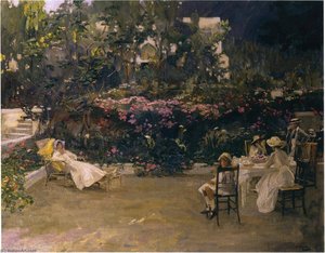 My Garden In Morocco — Sir John Lavery, Post-impressionism