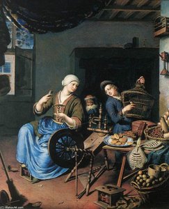 The Spinner — Willem Van Mieris