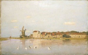A Flood Tide At Cley Next The Sea, Norfolk — Frederick George Cotman