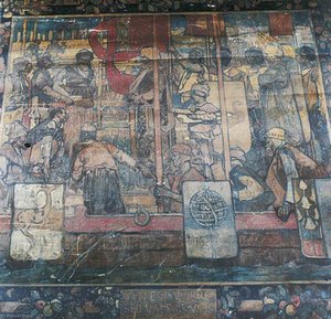 Le roi au chantier (tapestry design)