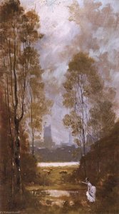 A Dream (also Known As Lady Fishing) — Jules Tavernier