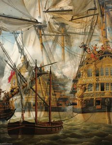 The Fight between the Lys and the Gloire against the Cumberland